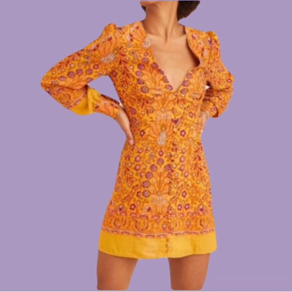 Urban Outfitters 70s Style Paisley Mini Dress Size Small, fits more like XS!